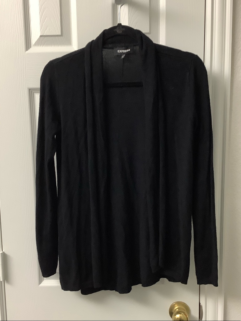 Express Black Open-Front Lightweight Cardigan. S